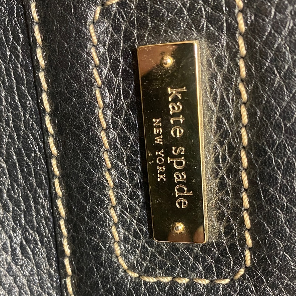 Kate Spade North / South Black Leather Tote Bag - Picture 5 of 9